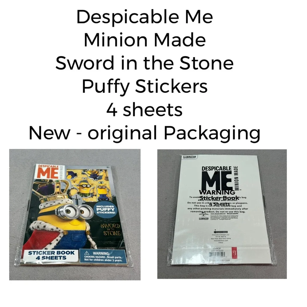 Despicable Me Minions Large Lot Sticker Activity Party Favor Mixed Movie Era NEW